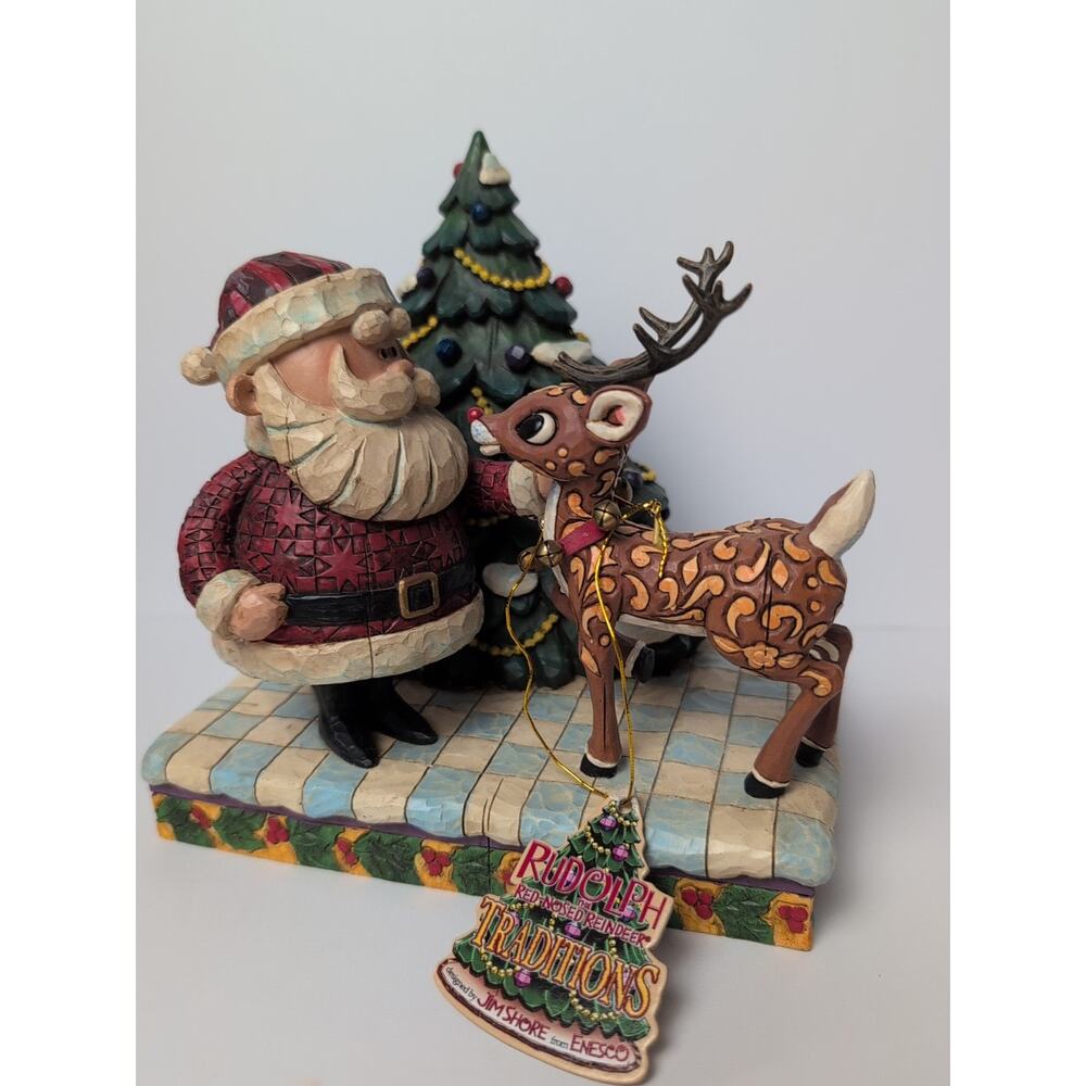 Jim Shore Rudolph The Red Nose Reindeer Traditions Rudolph and Santa‎ #4008338